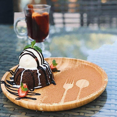 Bamboo Round Plate For pizza / Barbecue / Steak